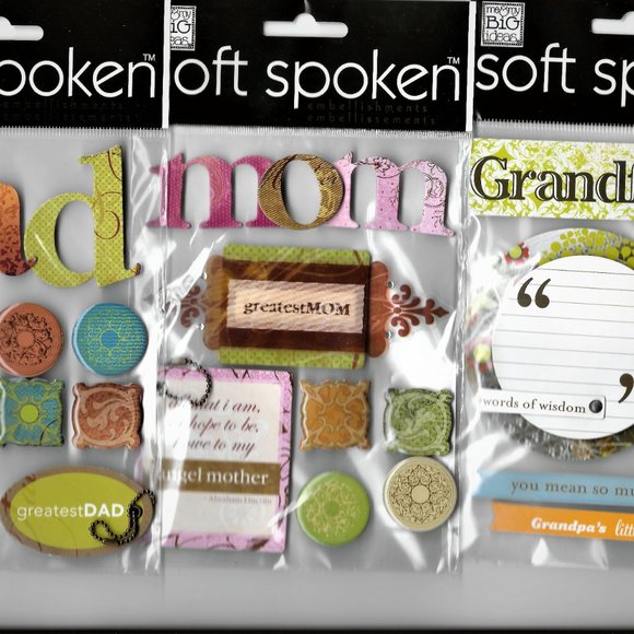 Soft Spoken sticker embellishment lot Family Theme - Picture 2 of 4